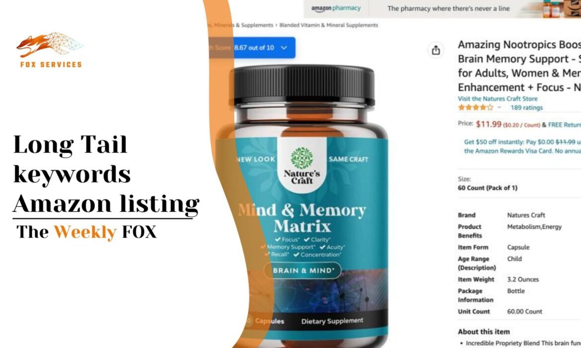 long tail keywords Amazon listing