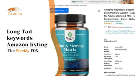 long tail keywords Amazon listing